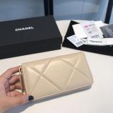 Chanel ohanel female quilted zipper medium wallet purse multislots card holder coin pouch