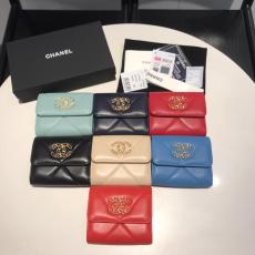 Chanel Ohanel clamshell trifold small wallet multislots card holder coin pouch wristlet seven colors for election 