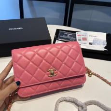 Chanel female stylish WOC quilted flap crossbody shoulder bag elegant card holder party clutch enormous color variation 
