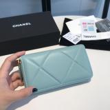 Chanel ohanel female quilted zipper medium wallet purse multislots card holder coin pouch multiple color variation 
