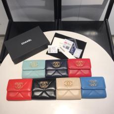 Chanel Ohanel clamshell trifold small wallet multislots card holder coin pouch wristlet seven colors for election 