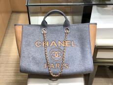 Chanel A093786 female lightweight large-capacity open tote shopping bag outdoor traveling luggage gorgeous sand beach bag