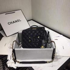 Chanel Vanity case A93343 female elegant zipper vintage portable doctor makeup bag compact suitcase caviar large size