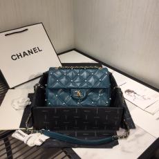 Chanel Cf As1202 female tide quilted pearl-decorated flap crossbody bag elegant small square bag arrives in multicolor