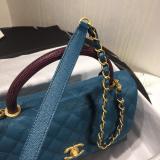 Chanel CoCO handle feminine quilted top-handle handbag vintage portable flap messenger bag chain-strap crossbody bag double size multicolor variation