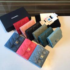 Chanel CF caviar wallet  female quilted clamshell bifold smallwallet small purse multislots card holder exquisite coin pouch 