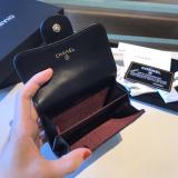 Chanel CF series caviar black quilted flip bifold small purse smallwallet elegant coin pouch multislots card holder 
