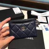 Chanel quilted zippermultislots  card holder coin pouch multicolor option 