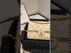 Chanel Cf 25 As1202  tide quilted pearl-decorated  crossbody flap bag elegant small square bag arrives in multicolor