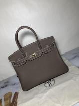 Hermes Birkin 30cm handbag solid large-capacity outdoor traveling holiday bag practical briefcase in togo leather 