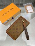 M69162 Louis Vuitton/LV female zipper longwallet purse multislots card wristlet holder with elegant frontal buckle 