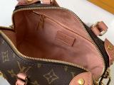 M45531 Louis Vuitton/LV Petite Malle Soupe handbag compact tote shopping bag in monogram canvas accompanied by double shoulder staple 