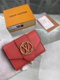M69177 Louis Vuitton/LV female clamshell three-folding small wallet short purse multislots card holder