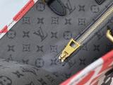 M45358 Louis Vuitton/LV onthego handbag  lightweight large-capacity travelling holiday bag must-have piece for sandy beach sun bathing 