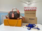 M45531 Louis Vuitton/LV Petite Malle Soupe handbag compact tote shopping bag in monogram canvas accompanied by double shoulder staple 