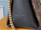 M43775 Louis Vuitton/LV Surène BB Mixed-material sling-chain shopping tote bag ultimate version of built-in clip 