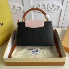 ultimate Version M55781 Louis Vuitton/LV Capucines BB tote handbag feminine double-compartment large-capacity traveling shopping bag with protective base studs