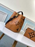 M56888 Louis Vuitton/LV NéoNoé MM handbag feminine drawstring open bucket bag with braided handle and monogram printing