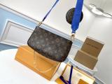 M44813 Louis Vuitton/LV multiple pochette accessories three-pieces-set monogram  multifunction crossbody bag with built-in clip for inductive code scanning 
