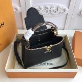 M95509 Louis Vuitton/LV Capucines BB handbag feminine mixed-material shopping tote bag double-compartment travelling holiday bag perfectly present  lady's gorgeous casual look 