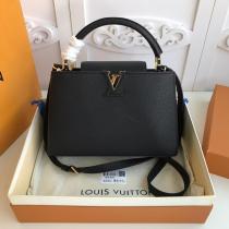 ultimate Version M48864 Louis Vuitton/LV Capucines BB tote handbag feminine double-compartment large-capacity traveling shopping bag with protective base studs