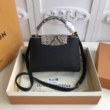 M95509 Louis Vuitton/LV Capucines BB handbag feminine mixed-material shopping tote bag double-compartment travelling holiday bag perfectly present  lady's gorgeous casual look 