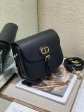 Dior classic Bobby handbag vintage half-moon messenger crossbody bag with antique bronze hardware and decorative flap buckle