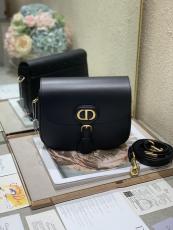 Dior classic Bobby handbag vintage half-moon messenger crossbody bag with antique bronze hardware and decorative flap buckle