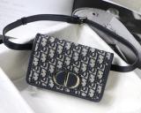 Dior classic 30 Montaigne multi-purpose waist chest bag multislots card holder long purse wallet paired with chain and leather strap for both carrying on shoulder or wearing around waist