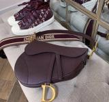 Dior sleek vintage messenger saddle bag casual chest shoulder  bag with stirrup magnetic clasp and antique gold hardware