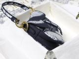 Dior feminine vintage oblique saddle messenger bag with stirrup magnetic clasp and antique gold hardware 