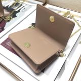 Dior lady nano pouch versatile chain-strap crossbody bag multislots card holder medium wallet multiple color option 