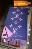Louis Vuitton/LV female fringed cashmere scarf with giant monogram printing motif plenty of color option