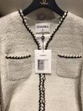 Chanel female high-end ready to wear couture double-breasted button cropped jacket vintage socialite coat  gorgeous street outfit