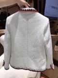 Chanel female stylish double-breasted button cropped jacket vintage socialite jacket gorgeous street outfit