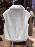 Louis vuitton /LV female luxury mink fur vest outerwear with fluffy collar winter outdoor Mink jacket excellent Mink fur waistcoat for lover girlfriend