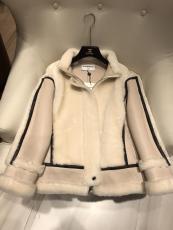 Chanel luxury Tuscany sheepskin shearling jacket coat windproof suede leather outerwear aviator biker fur winter coat with fringed trimming