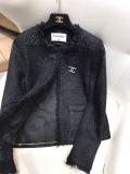 Chanel female vintage collarless cropped jacket autumn windproof thin coat chanel high-end ready to wear Miss coco collection 