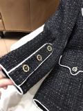 Chanel lady's vintage boucle tweed jacket causal autumn warm coat high-quality chanel ready to wear upscale couture socialite evening party wear