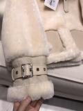 Chanel woman Merino sheepskin shearling Jacket casual warm lamb fur coat thick down outerwear with fluffy collar and cuff