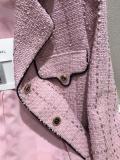 Chanel lady's vintage boucle tweed jacket causal autumn warm coat high-quality chanel ready to wear upscale socialite evening party wear