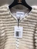 Chanel vintage socialite open-front collarless Mink fur jacket warm winter leather outerwear stylish fur coat idea birthday gift for girlfriend lover