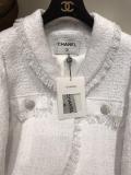 Chanel women's open-front collarless cropped jacket windproof fall female coat with overall embroidered COCO pattern 