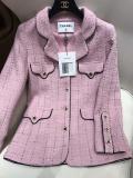 Chanel lady's vintage boucle tweed jacket causal autumn warm coat high-quality chanel ready to wear upscale socialite evening party wear