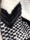 Chanel woman luxury high-neck mink fur outerwear windproof warm fur sweater parka coat lightweight winter fur coat