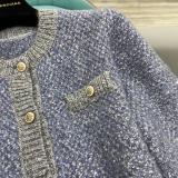 Chanel female casual windproof collarless woollen sweater breathable cardigan autumn warm outerwear tight knitwear