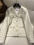 Chanel lady's  vintage collarless fit warm jacket autumn thin windproof outerwear coat high-end chanel ready to wear excellent party wear 