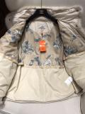 Hermes upscale female couture quilted relaxed down jacket with high neck casual down windbreaker winter fur outerwear 