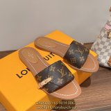 louis Vuitton LV monogram flat sandal outdoor summer slipper women's essential footwear size35-40