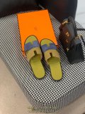 hermes men's suede flat summer sandal outdoor slide mules slipper beach shoes size39-45